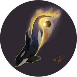 Cosmic Whale Pod Eclipse, J-41, Southern Resident Orca, Pacific Northwest
